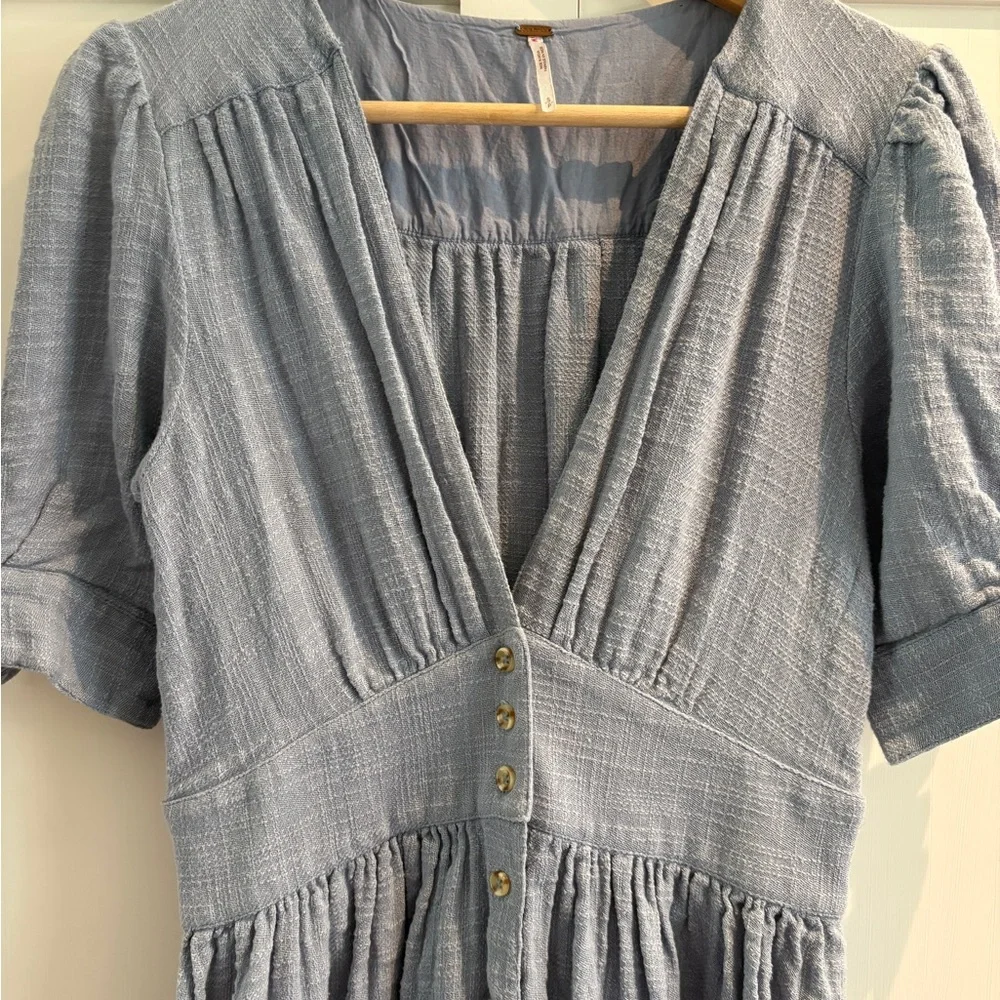 Free People Blue Midi dress